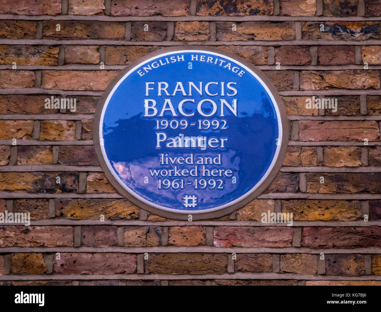 Francis Bacon blue plaque, London Stock Photo