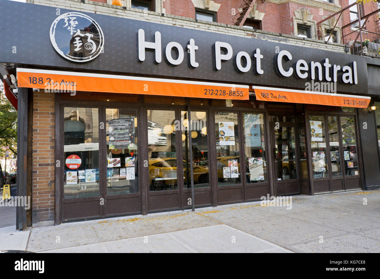 The exterior of the Hot Pot Central Chinese restaurant on Second Avenue
