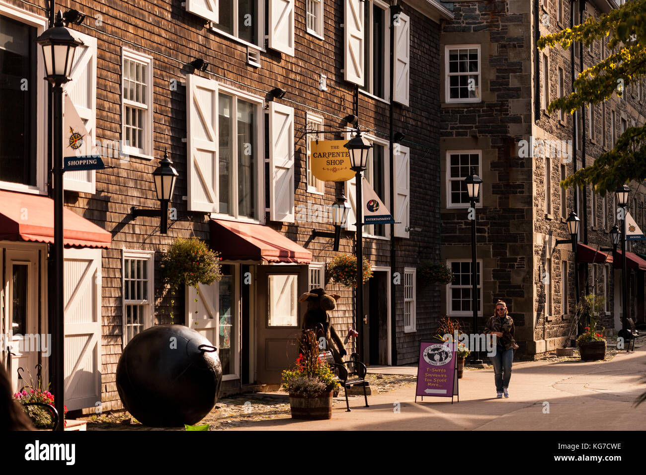 Halifax, Canada August 29, 2017 Storefronts in the waterfront