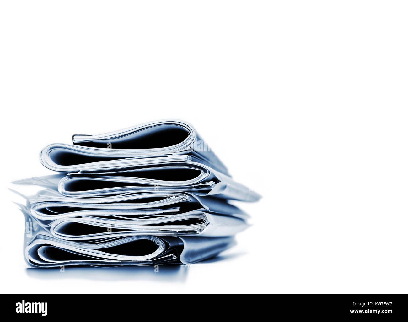 Stack of folded business, legal or insurance papers Stock Photo