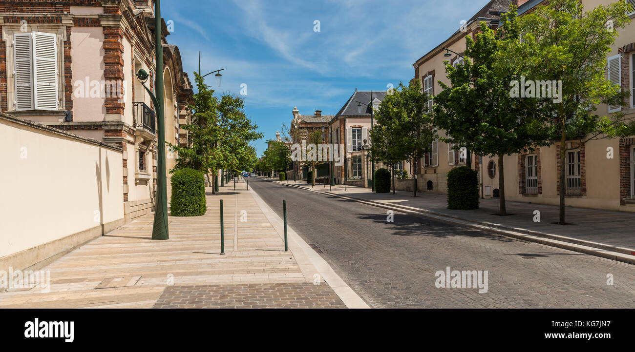 Epernay, France June 8, 2017 Street 'Avenue de Champagne' in Epernay with all the big