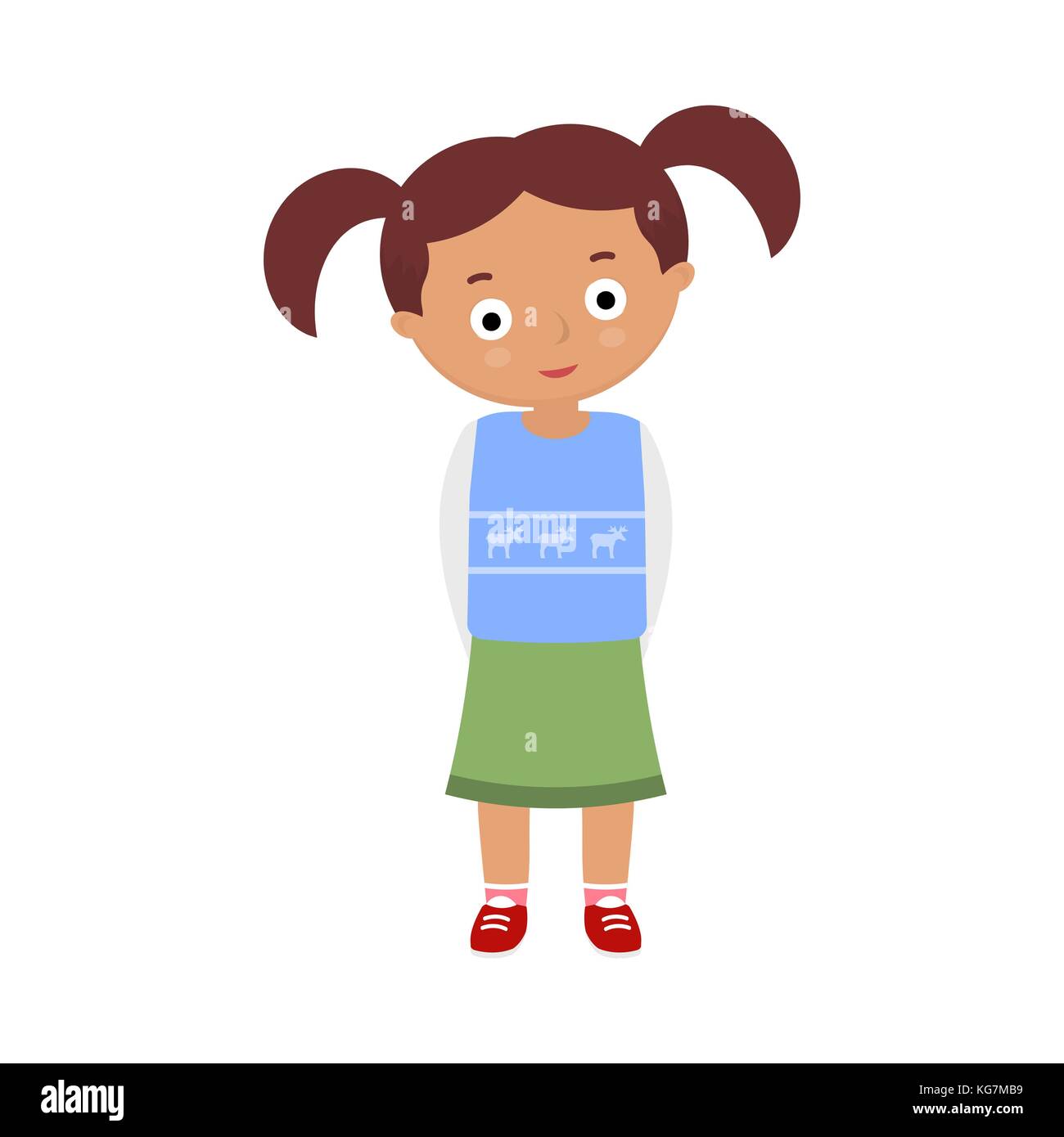illustration of a child on white background. Kids and childhood topic ...