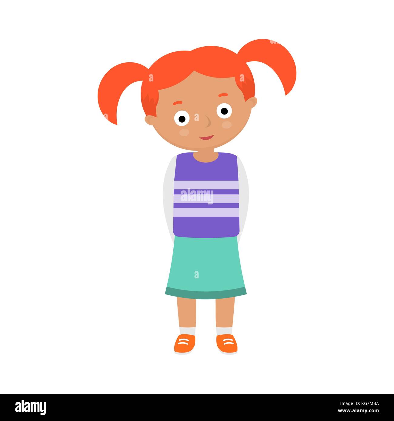 illustration of a child on white background. Kids and childhood topic ...