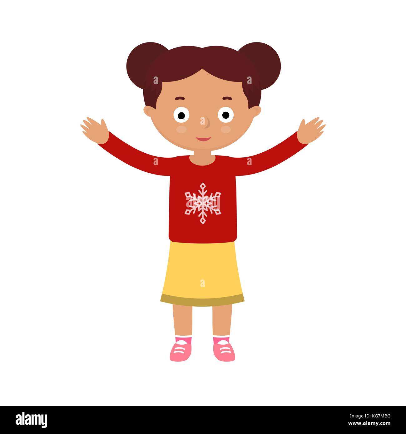 illustration of a child on white background. Kids and childhood topic ...