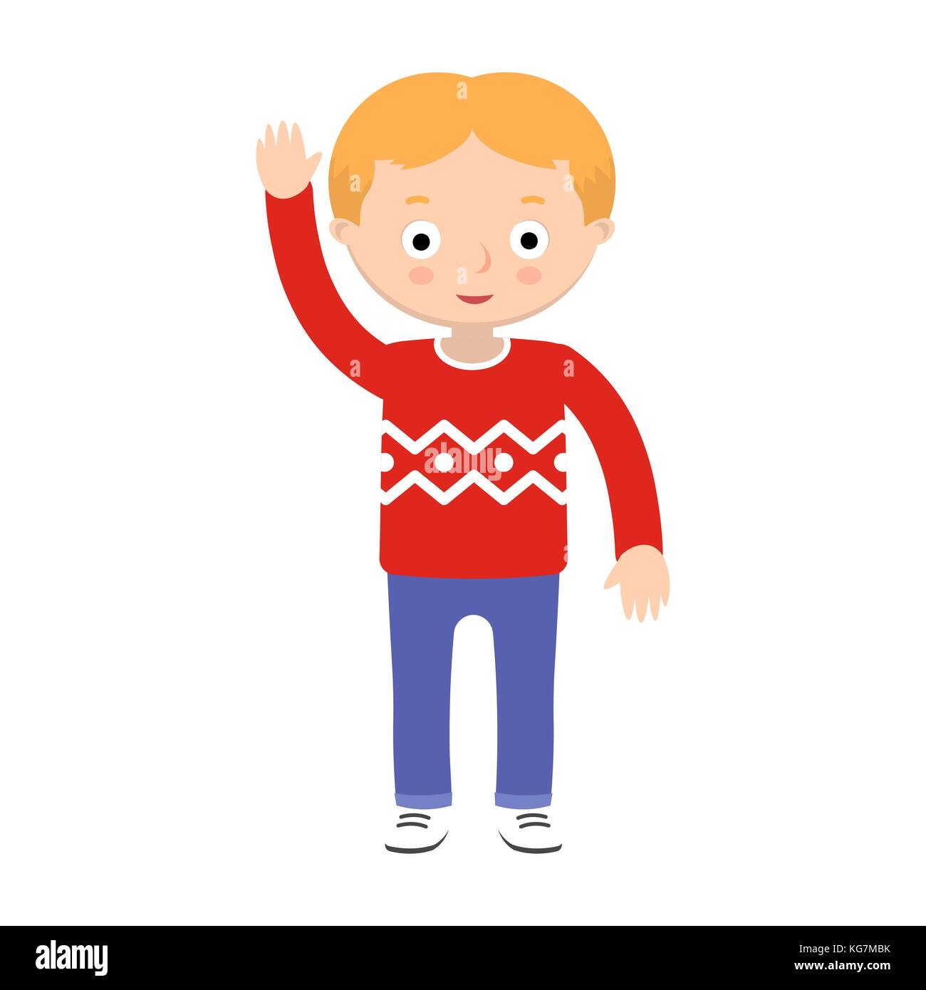 illustration of a child on white background. Kids and childhood topic ...