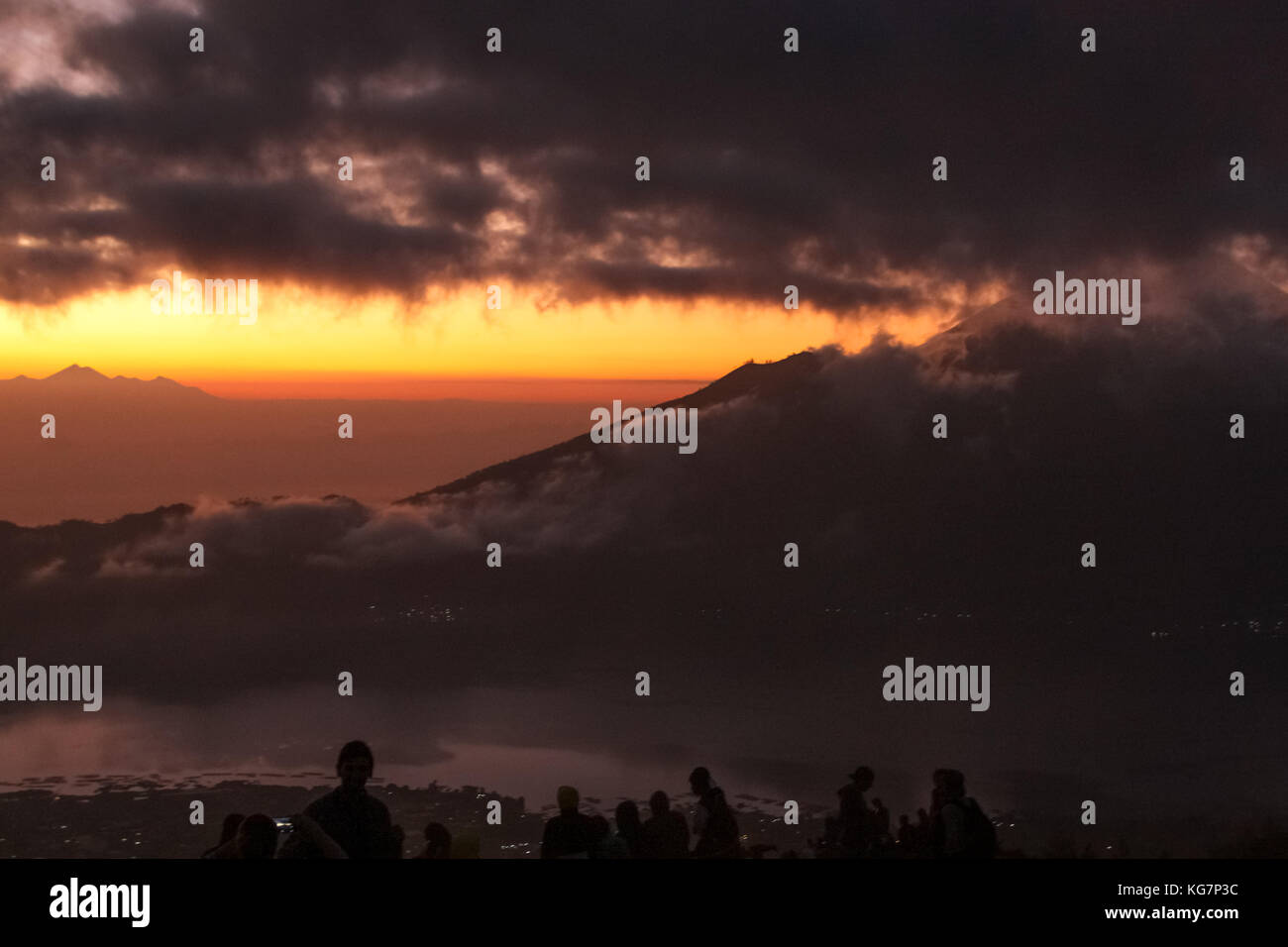 Sunrise seen from Mount Batur - Bali - Indonesia Stock Photo - Alamy
