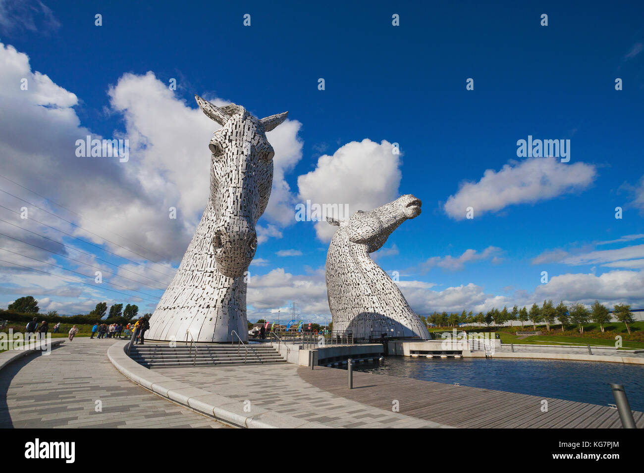 The Kelpies at The Helix, Falkirk, Scotland. Stock Photo