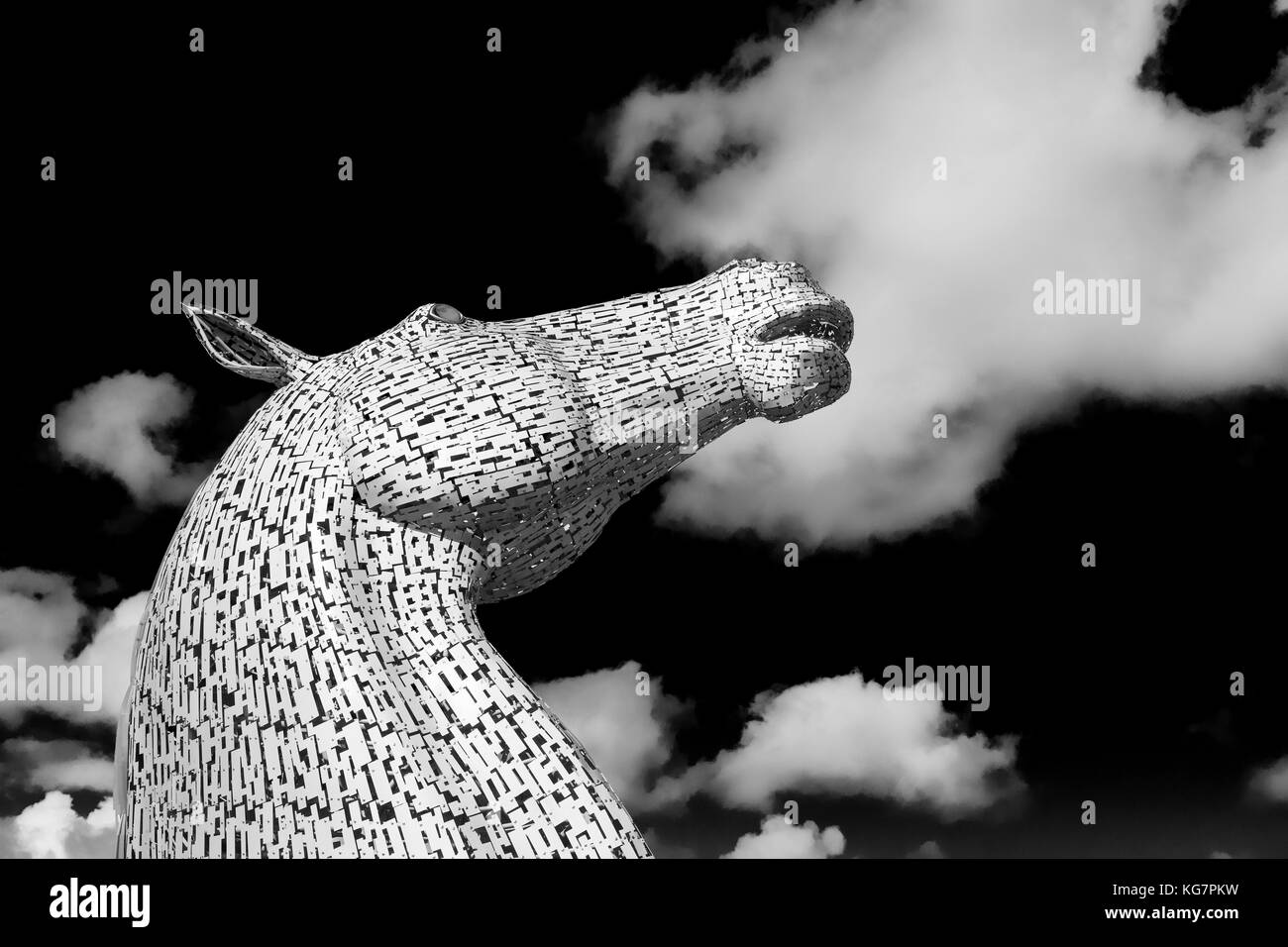 The Kelpies at The Helix, Falkirk, Scotland. Stock Photo