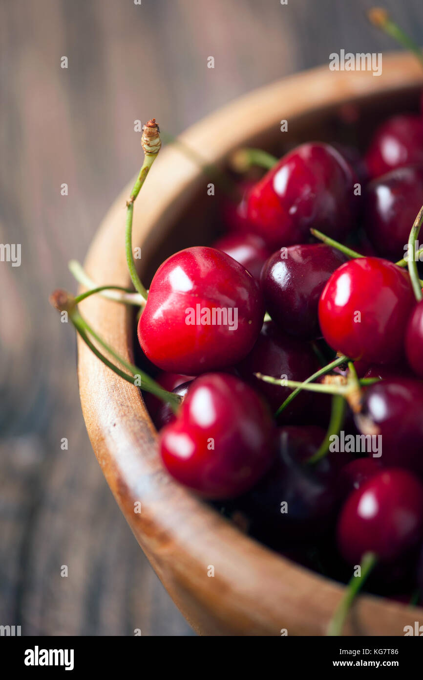 Cherry in a basket Stock Photo - Alamy