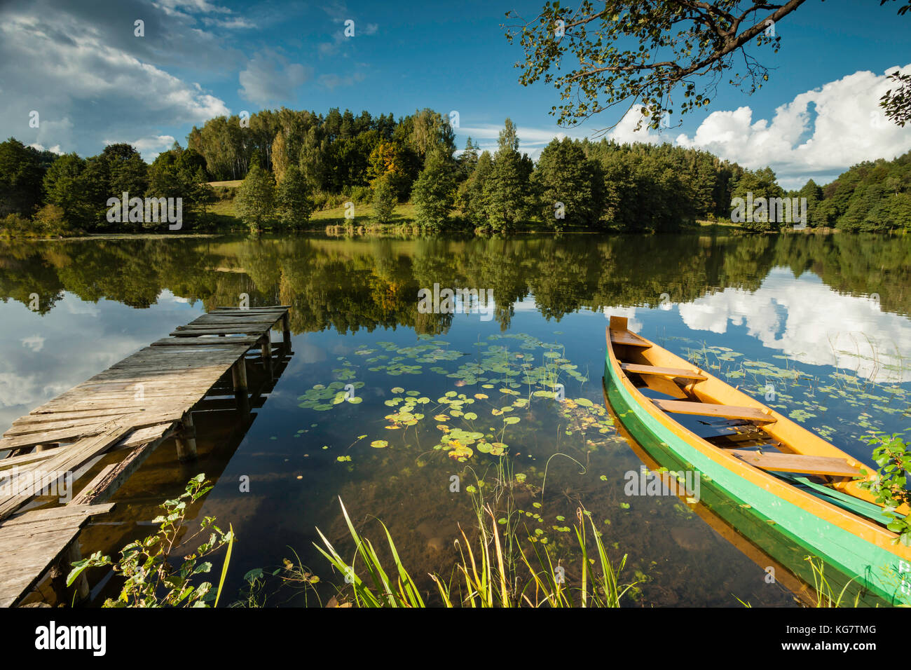Small lake in Suwalki Landscape Park, Poland. Stock Photo