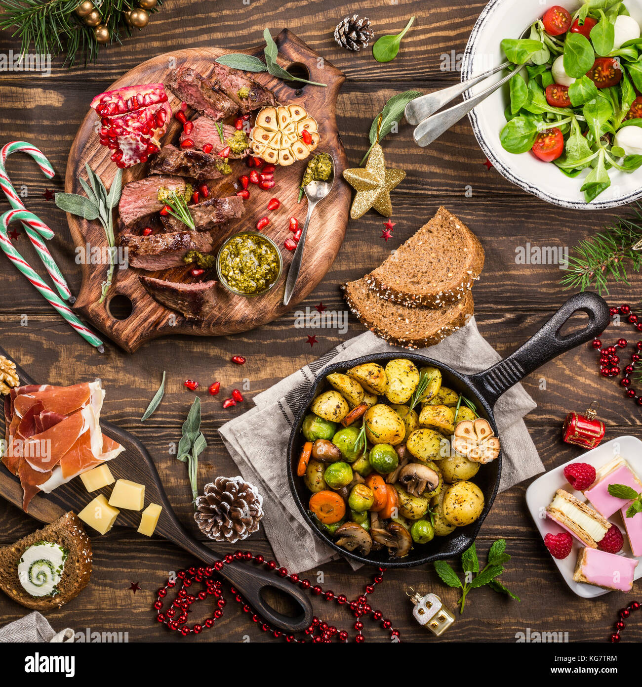 Traditional Christmas Dinner High Resolution Stock Photography and