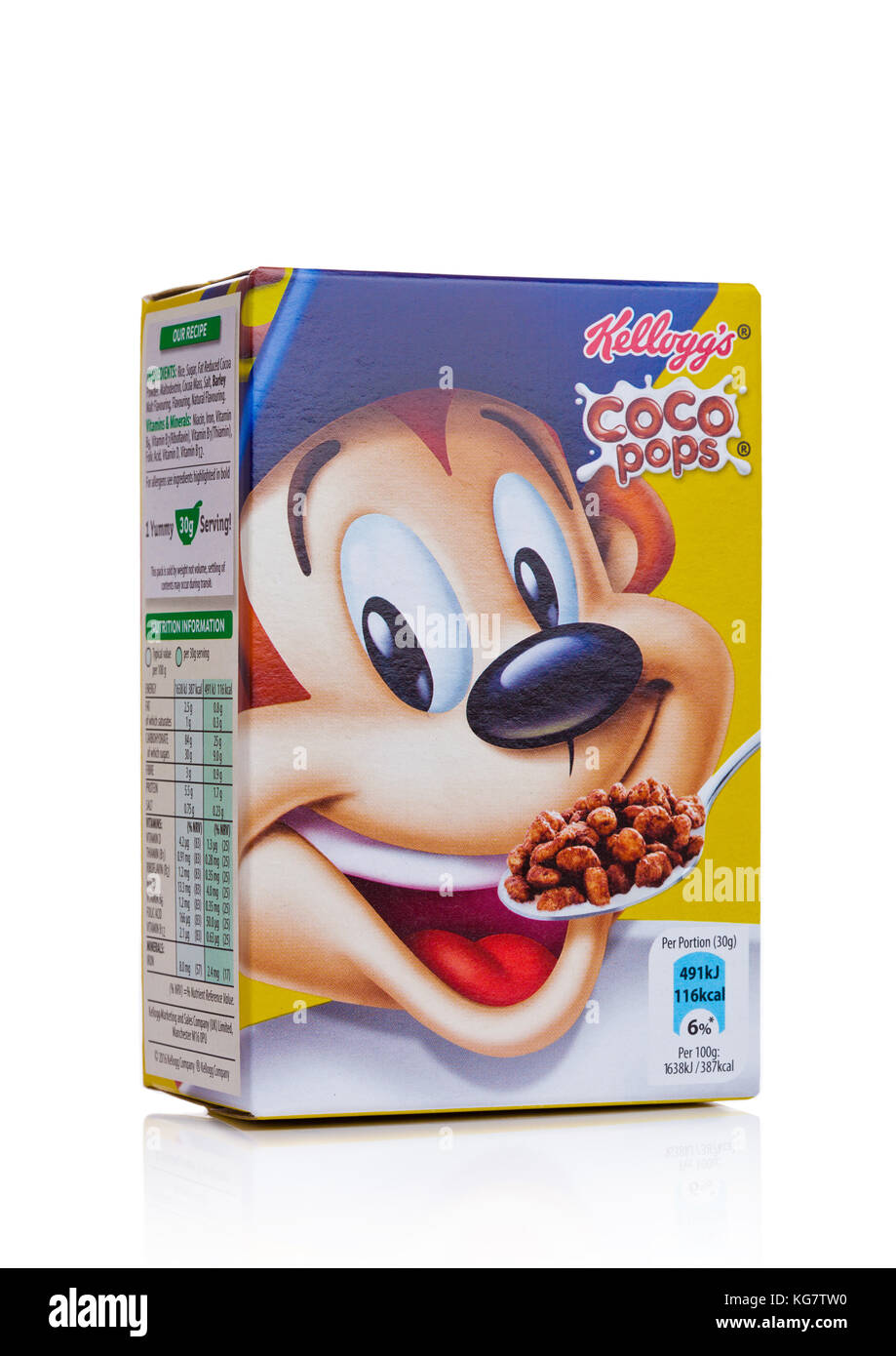 LONDON, UK NOVEMBER 03, 2017 Box of Kellogg's Coco Pops Breakfast