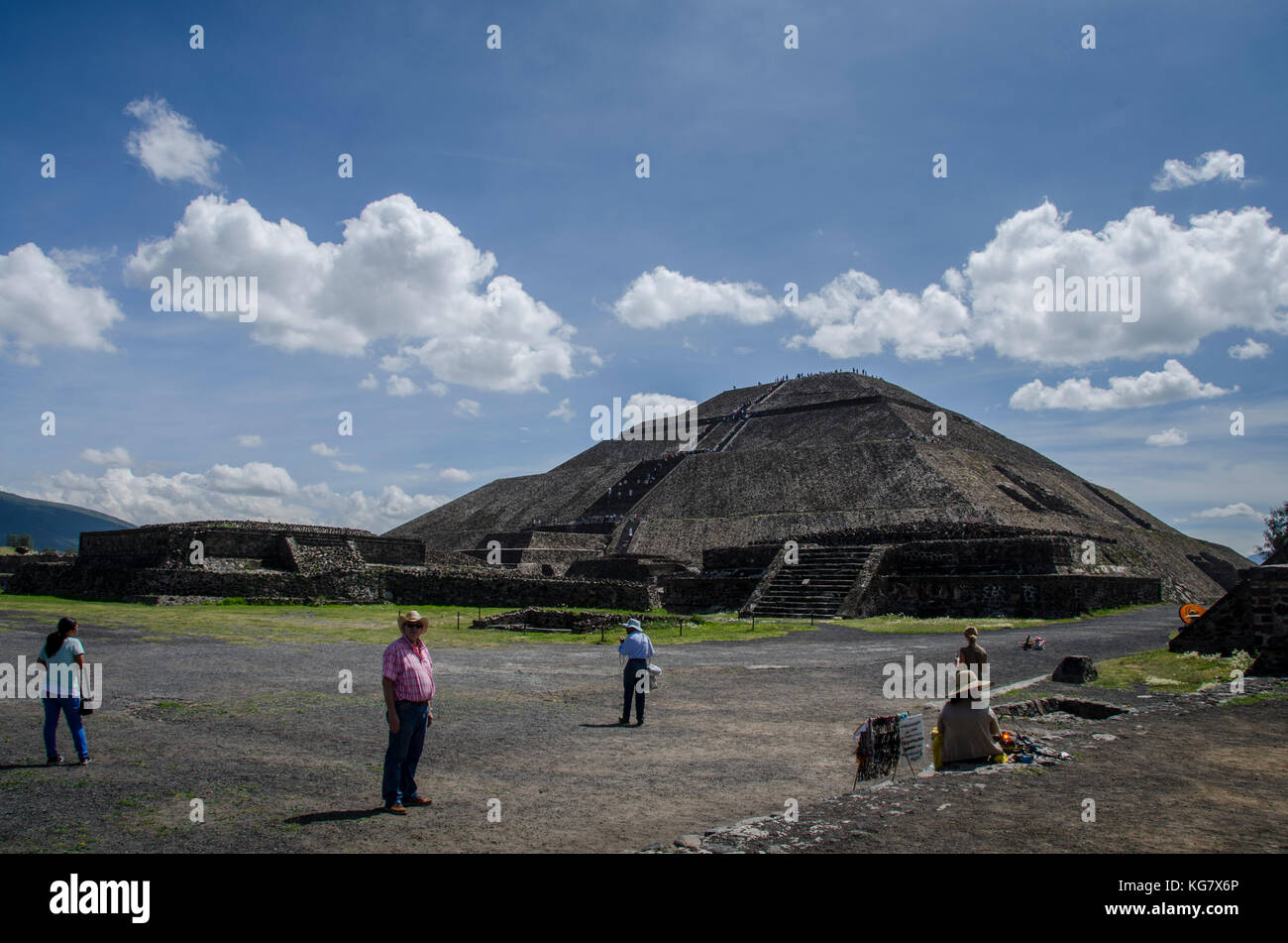 View of the Pyramid of the Sun in Teotihuacan, Mexico. Credit: Karal Pérez / Alamy Stock Photo