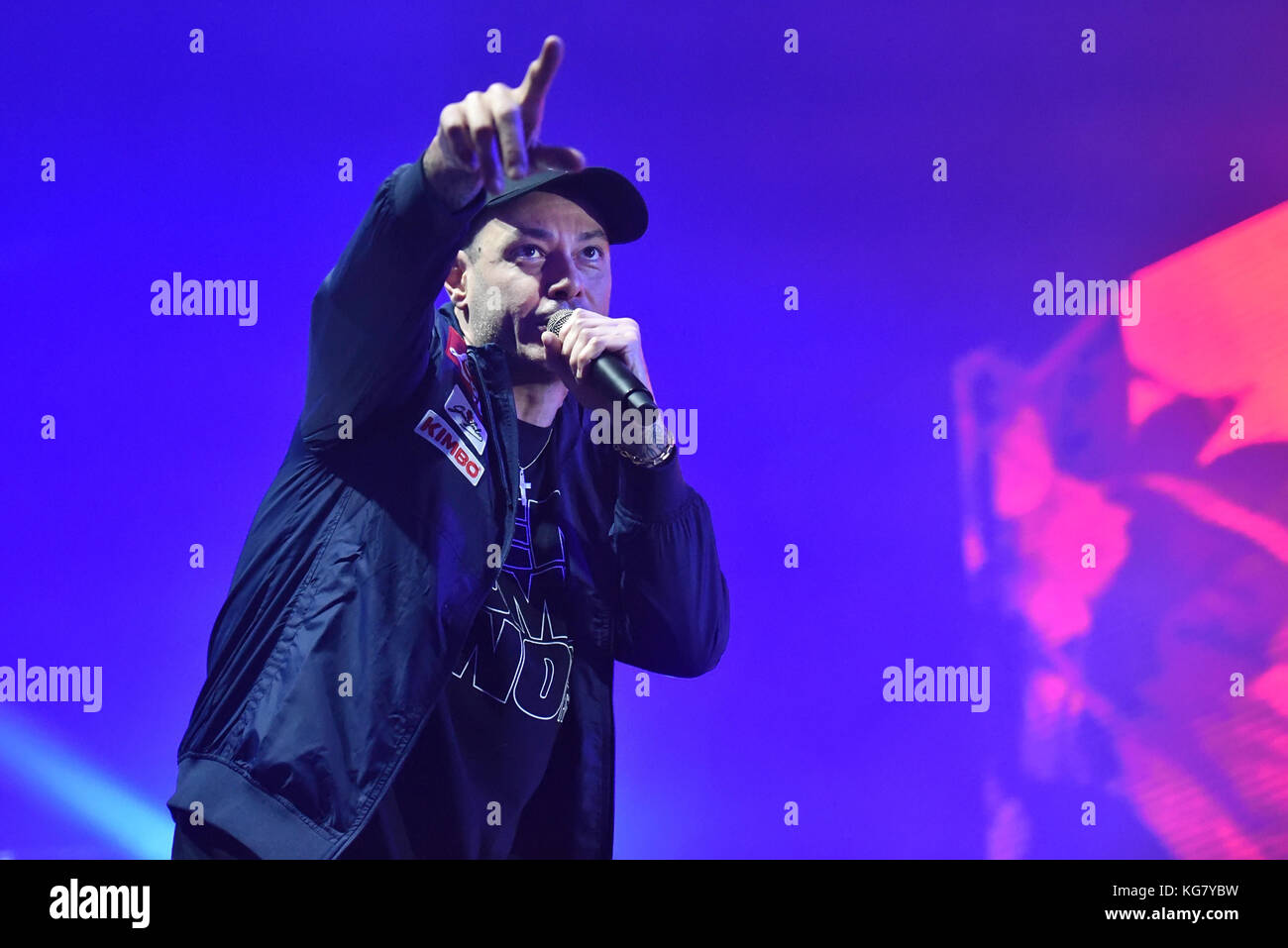 Italian Rapper Fabio Napoli, Italy. 04th Nov, 2017. The Italian rapper and songwriter Fabri ...