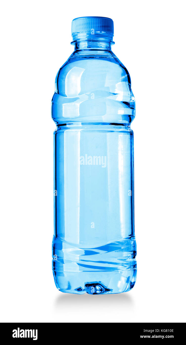 blue water bottle isolated on white with clipping path Stock Photo Alamy