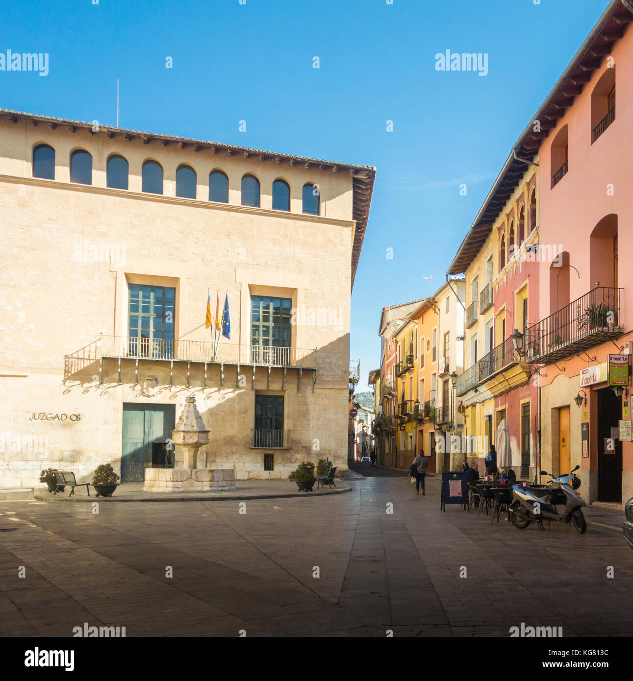 Trinity Place and 15thC Trinity fountain, Xativa (Jativa), Valencia