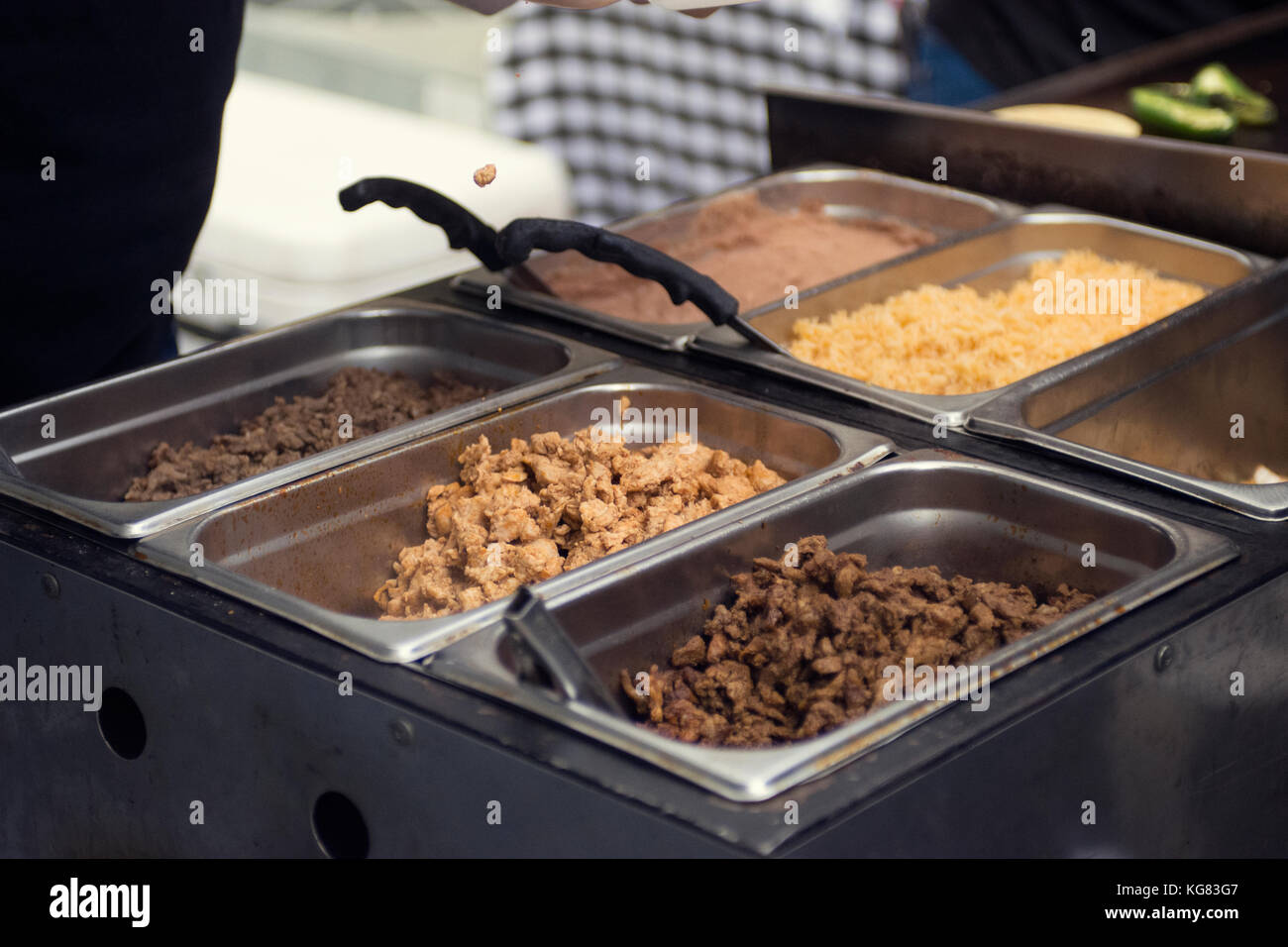 Carnitas at taco bar Stock Photo Alamy