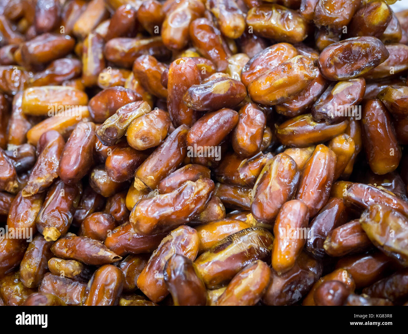 Dates close up, traditional fruit food in Oman and middle east countries Stock Photo