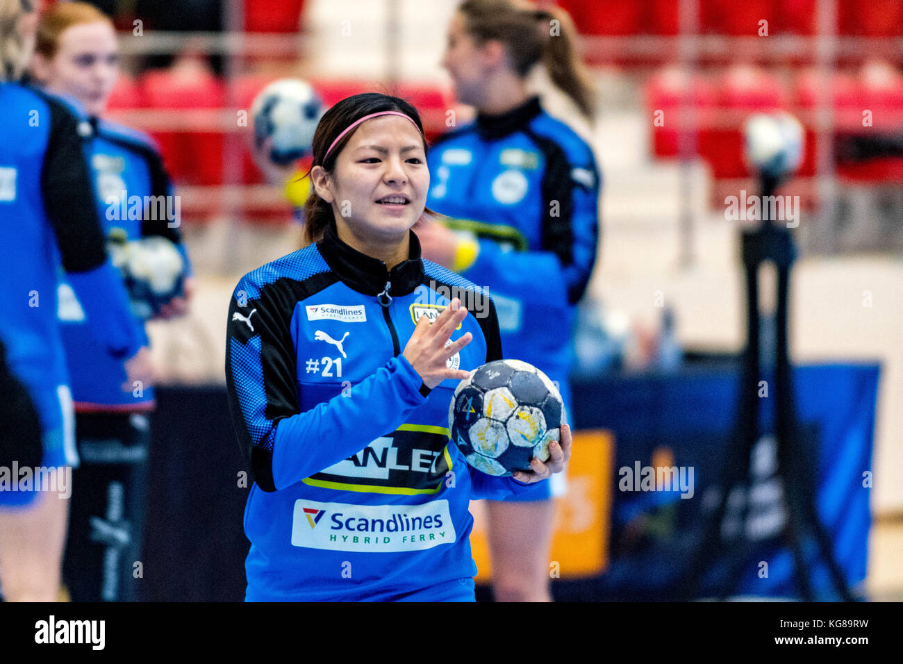 November 4, 2017 Ayaka Ikehara 21 (Nykobing Falster) during the EHF