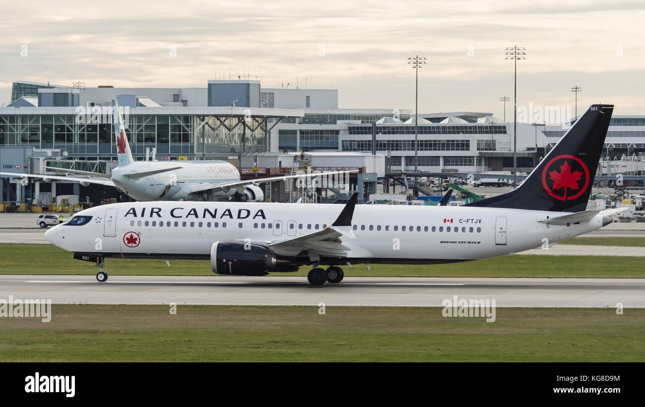 Richmond, British Columbia, Canada. 3rd Nov, 2017. Air Canada's newest ...