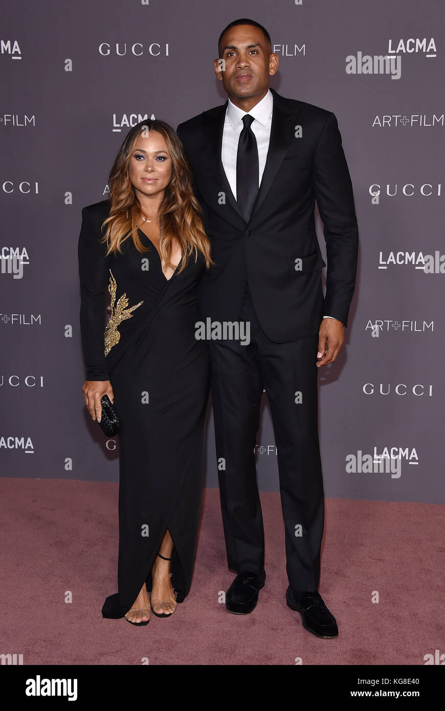 November 4, 2017 - Los Angeles, California, U.S. - Grant Hill and Tamia Hill arrives for the 2017 LACMA Art + Film Gala at the Los Angeles County Museum of Art. (Credit Image: © Lisa O'Connor via ZUMA Wire) Stock Photo