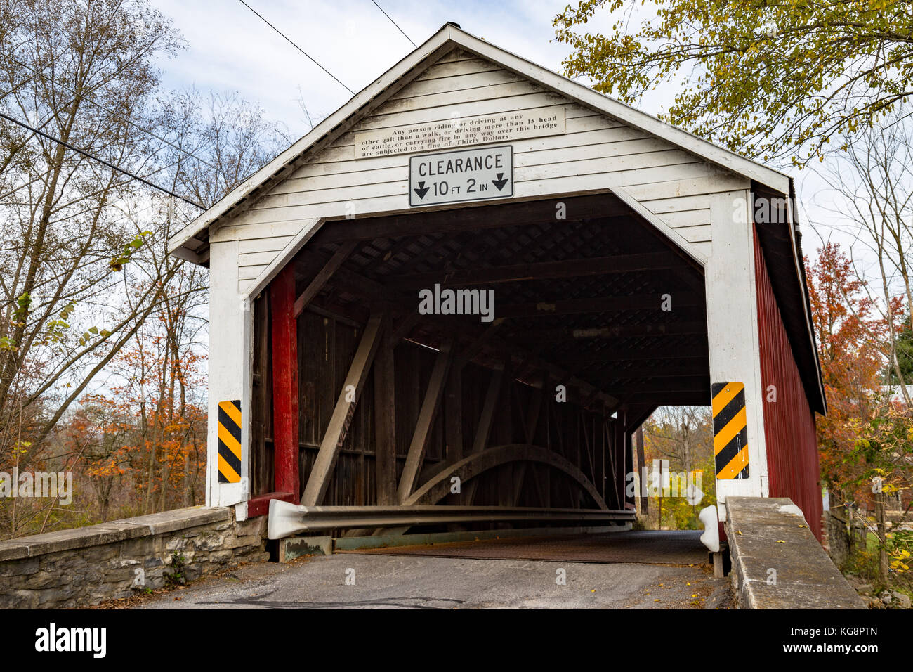 Mifflinburg, PA November 4, 2017 The Hassenplug Bridge, constructed