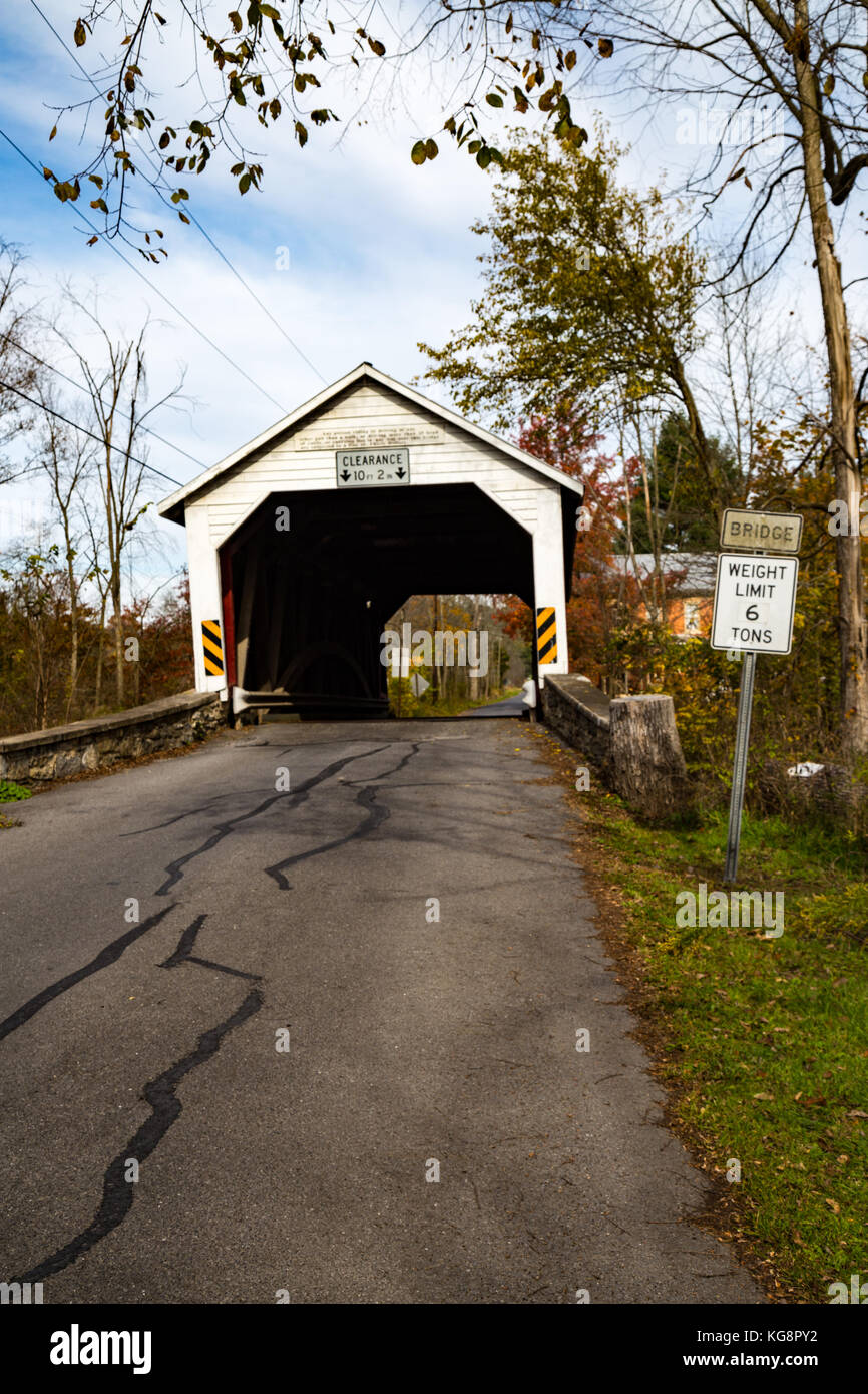 Mifflinburg, PA November 4, 2017 The Hassenplug Bridge, constructed