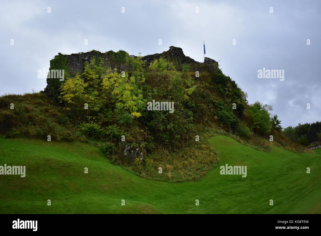 Urquhart Castle Ruins at Loch Ness in Scotland Stock Photo
