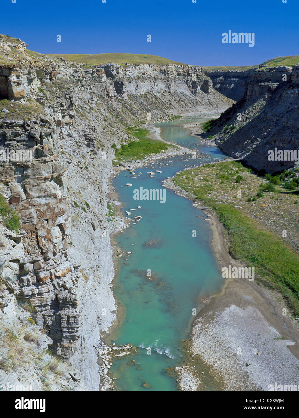 two medicine river in canyon at rock city near valier, montana Stock Photo Alamy
