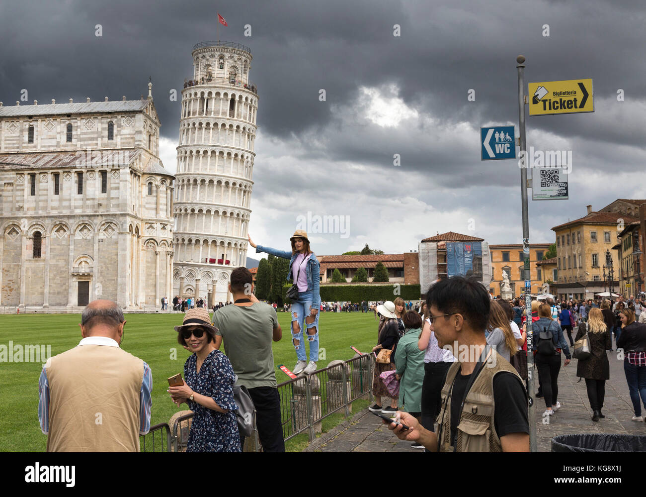 Phil's hugging a great big tower! - Picture of Pisa, Province