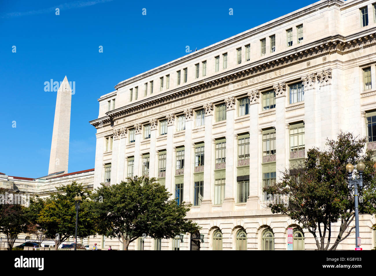 US Department of Agriculture building exterior view, Washington, DC, United States of America, USA. Stock Photo