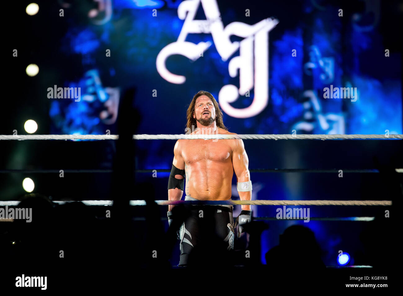 BARCELONA - NOV 4: The wrestler AJ Styles in action at WWE Live at the Palau Sant Jordi on November 4, 2017 in Barcelona, Spain Stock Photo - Alamy BARCELONA - NOV 4: The wrestler AJ Styles in action at WWE Live at the Palau Sant Jordi on November 4, 2017 in Barcelona, Spain Stock Photo - Alamy