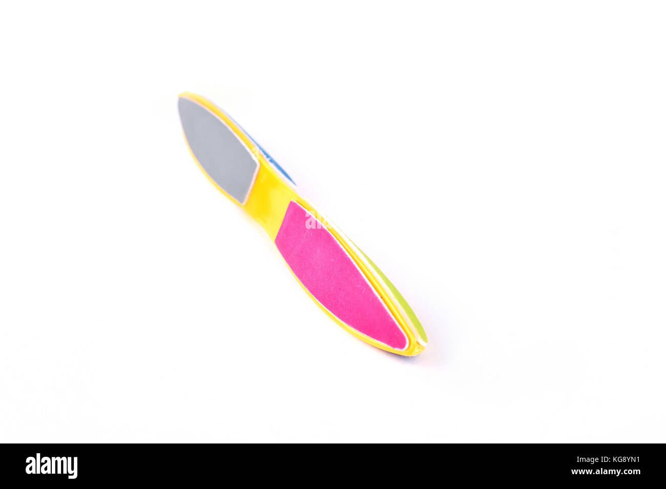 Colorful nail file, white background Stock Photo - Alamy