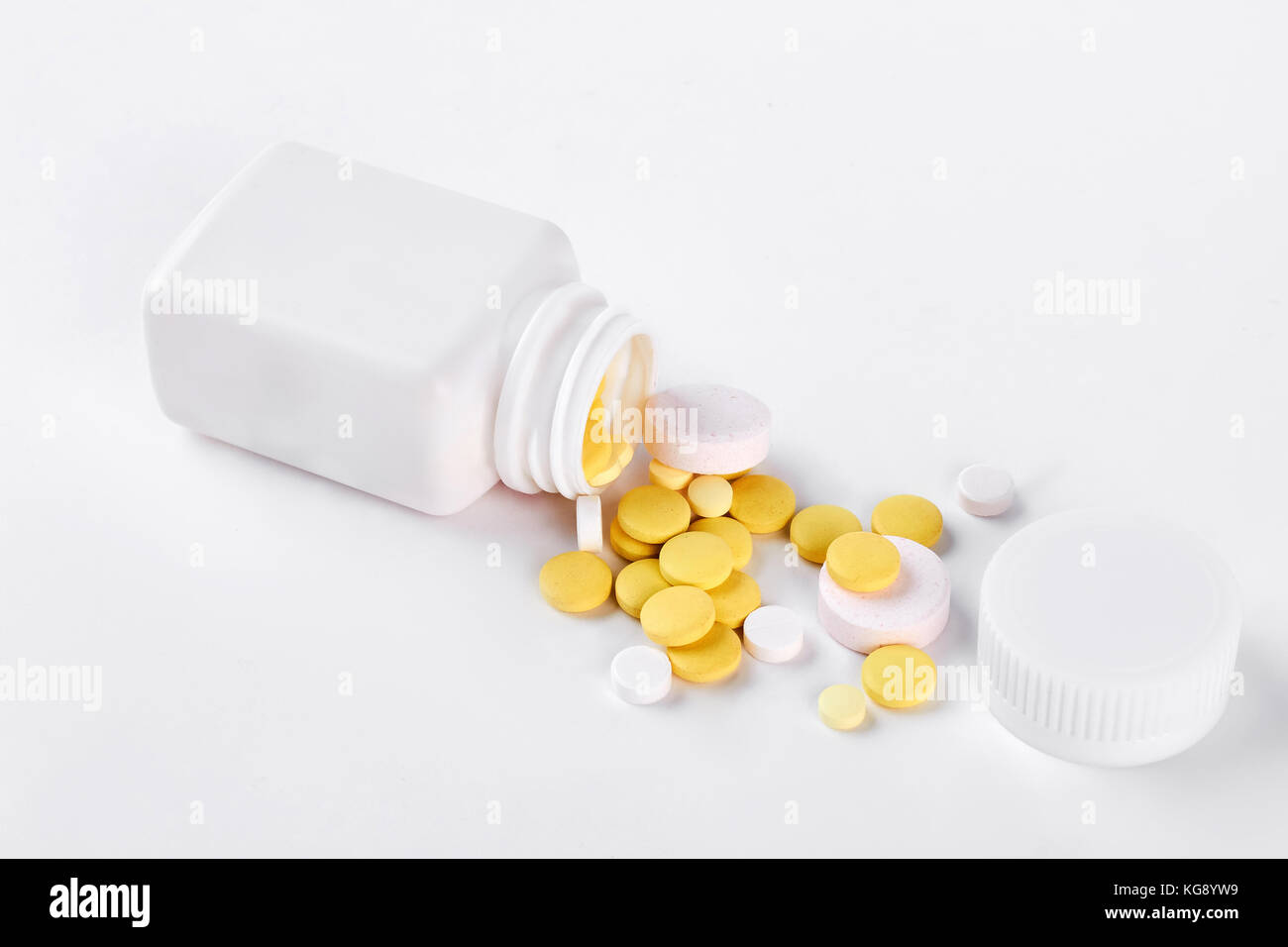 Download Yellow Pills And White Bottle Stock Photo Alamy Yellowimages Mockups