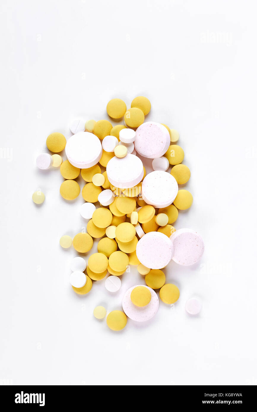 Yellow round tablet hires stock photography and images Alamy