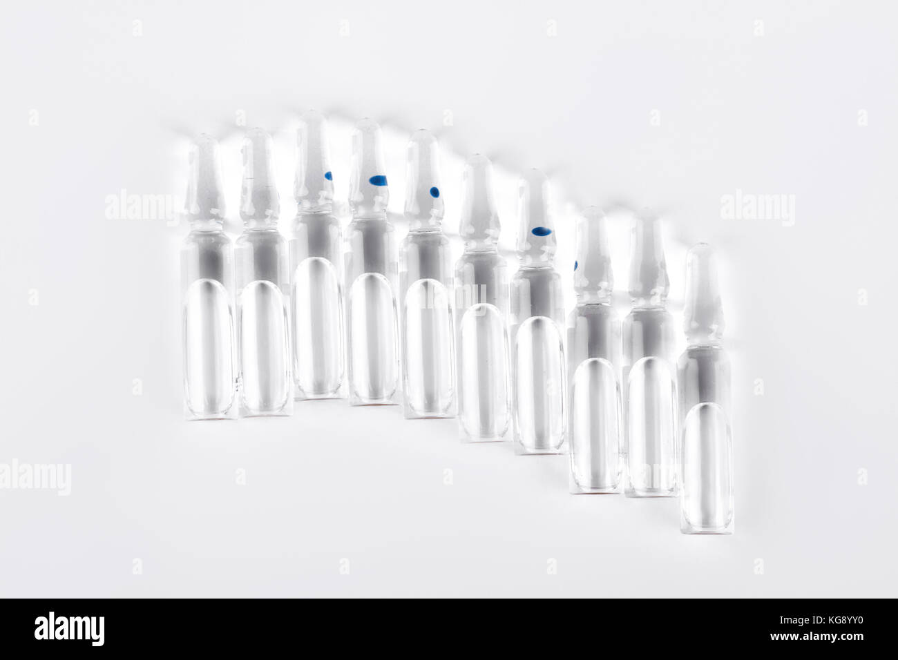 Raw of breakseal medical ampoules Stock Photo Alamy