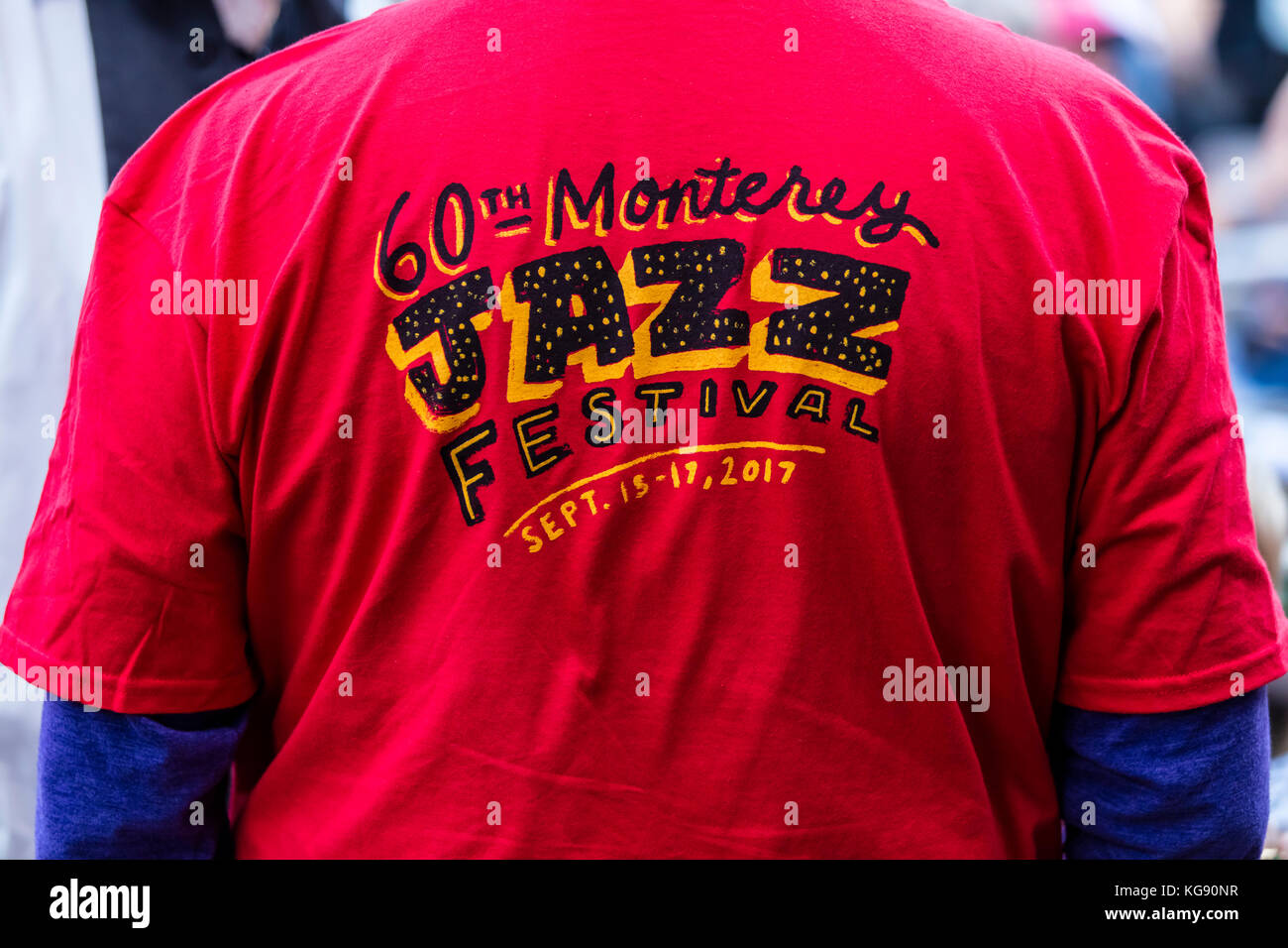 Official T-shirt of the 60th Annual MONTEREY JAZZ FESTIVAL Stock Photo