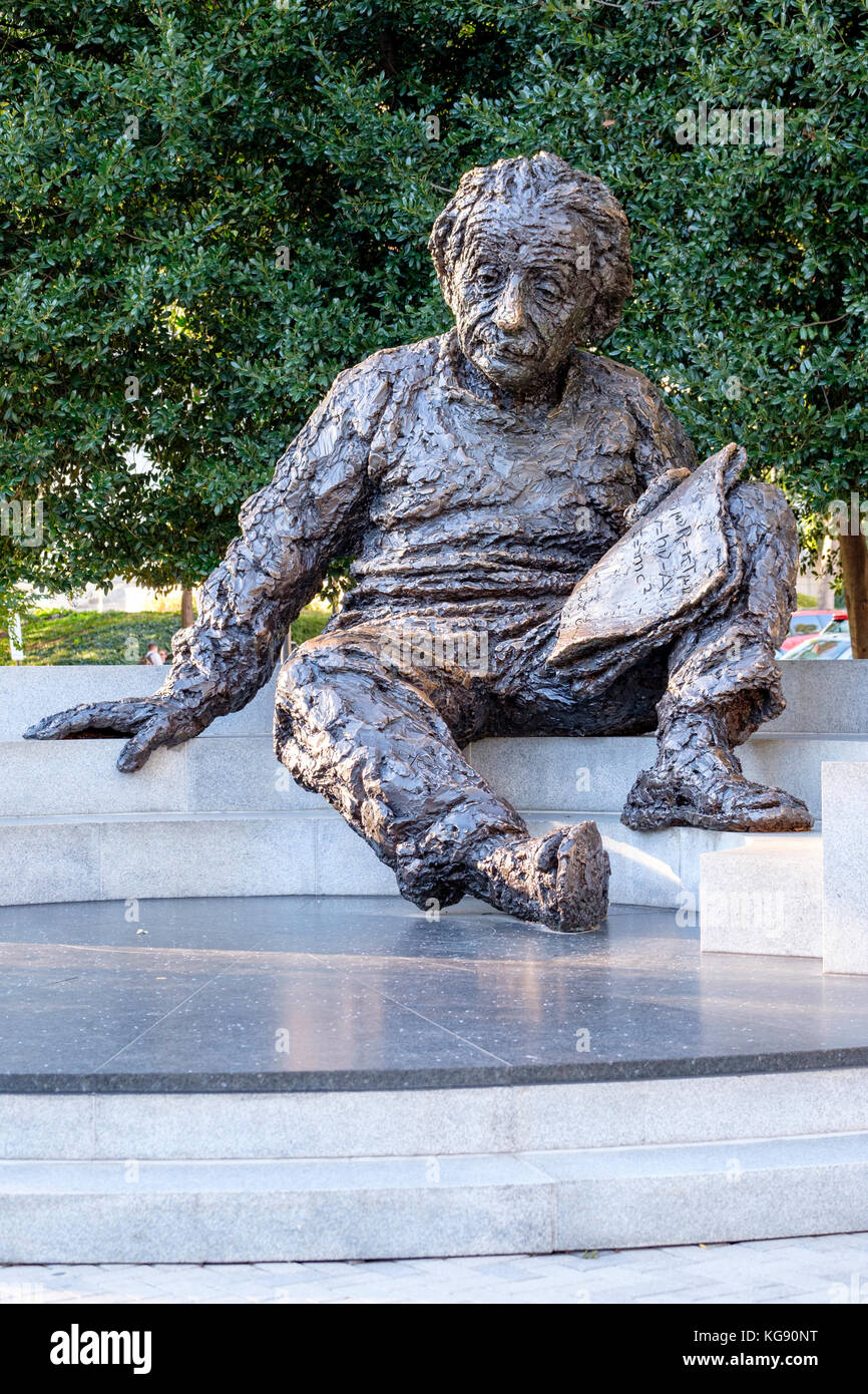 Albert Einstein Memorial at the National Academy of Sciences, Washington, DC, United States of America, USA. Stock Photo