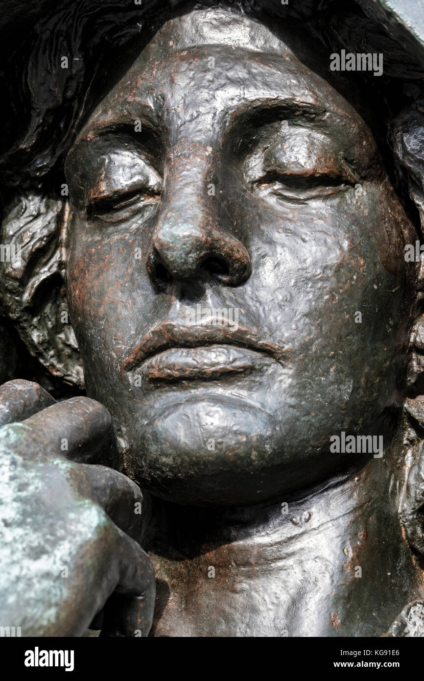 The Adams Memorial, bronze sculpture, American artist Augustus Saint-Gaudens, at Rock Creek Cemetery in Washington, DC, United States of America, USA Stock Photo