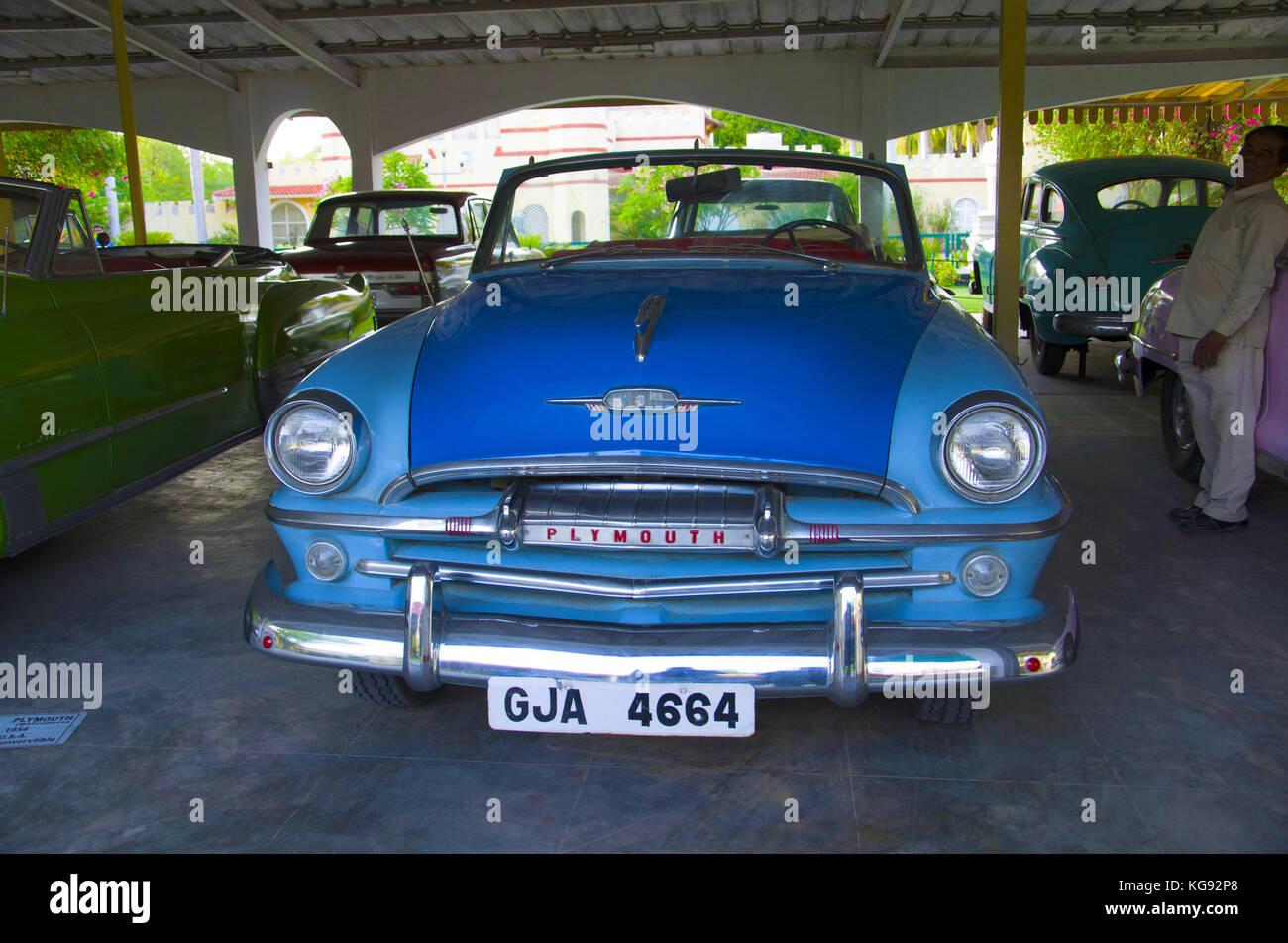 Plymouth (Year 1954),  USA. Auto world vintage car museum, Ahmedabad, Gujarat, India Stock Photo