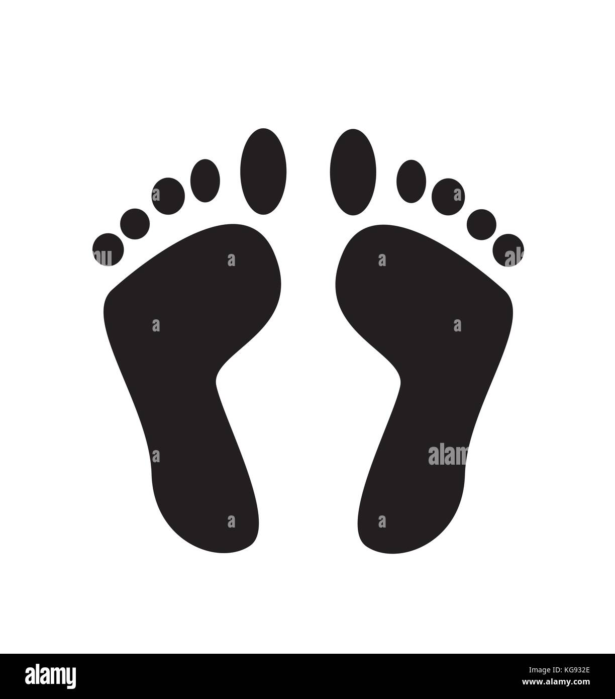 Footprint vector icon isolated on white background Stock Vector Image ...