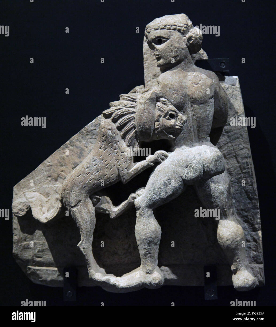 Hercules With Nemean Lion Stock Photo Alamy