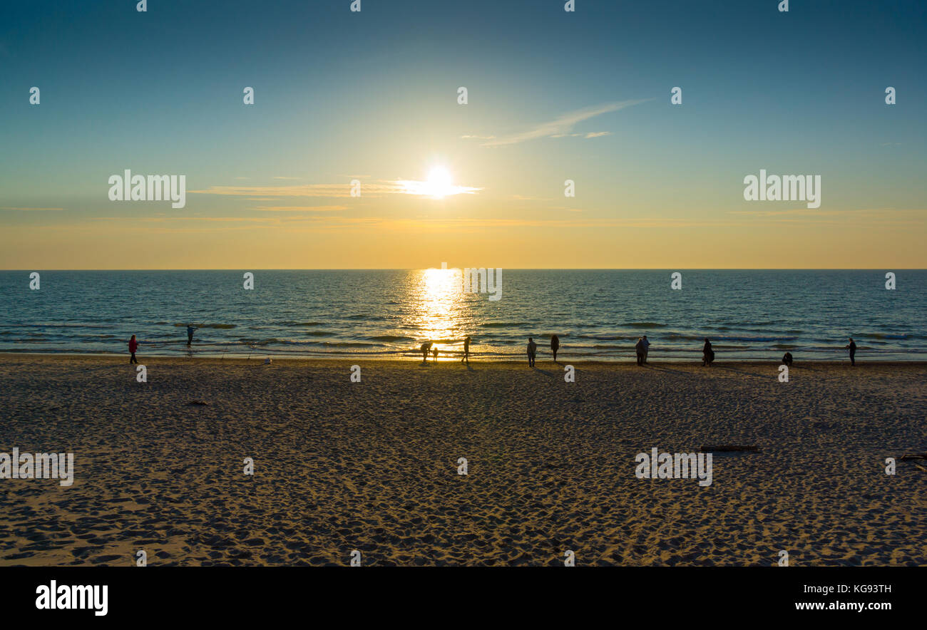 Sunset on Baltic Sea coast Stock Photo - Alamy