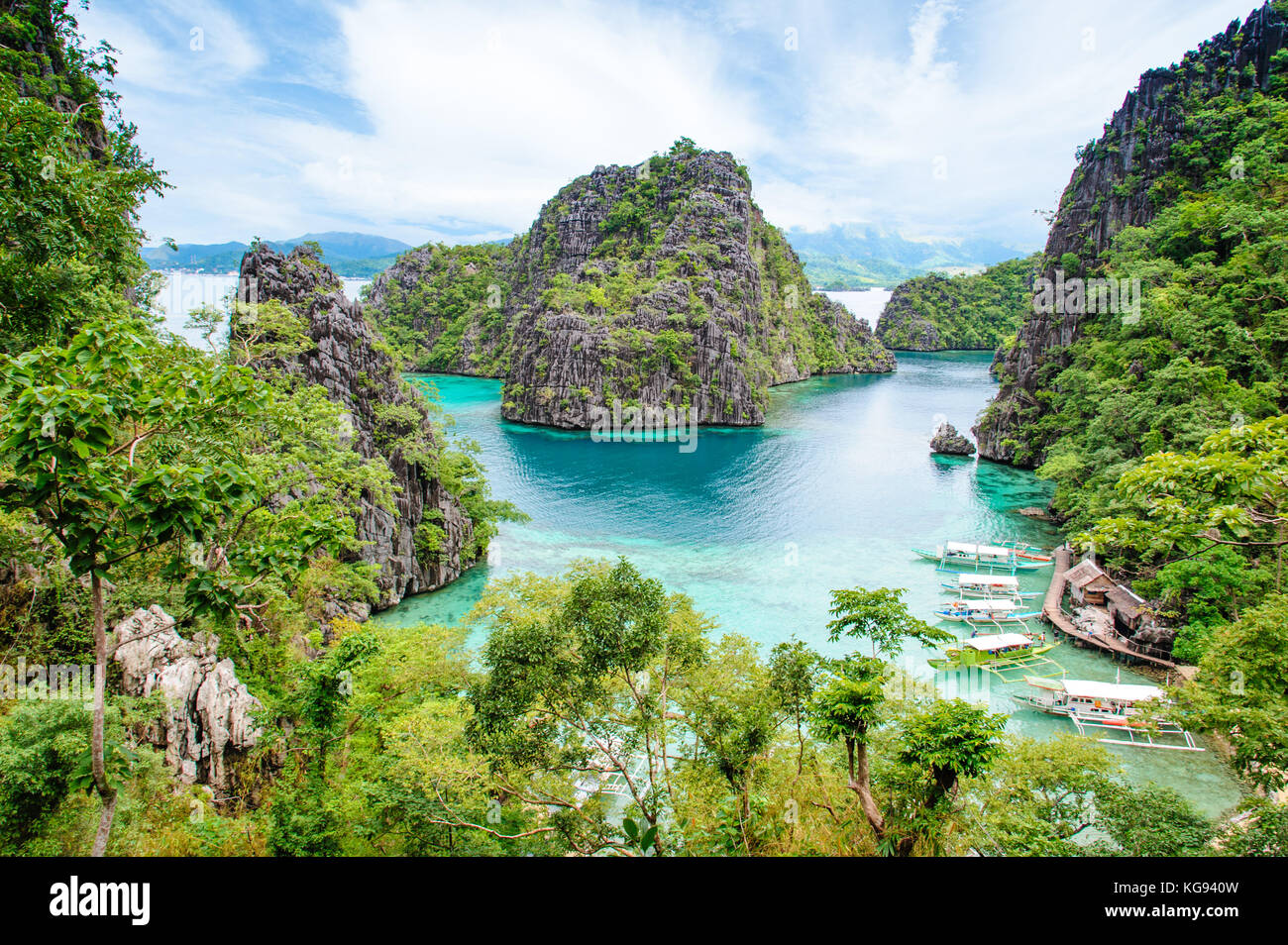 landscape of Coron, Busuanga island, Palawan Stock Photo