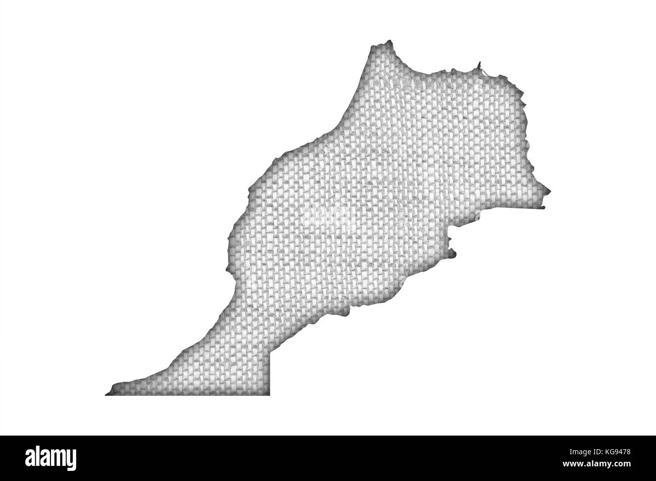Map of Morocco on old linen Stock Photo - Alamy