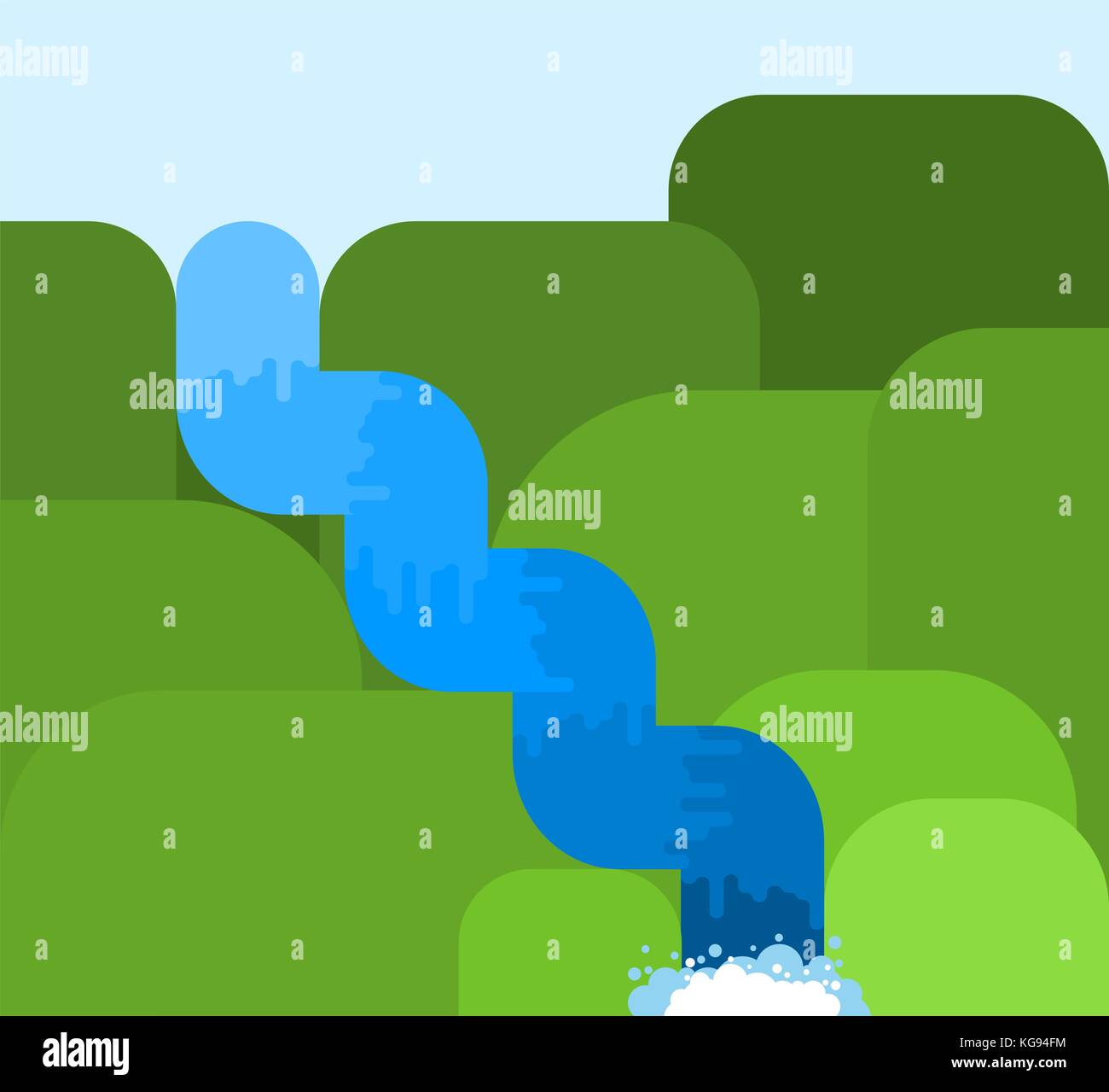 Fast flowing river Stock Vector Images - Alamy