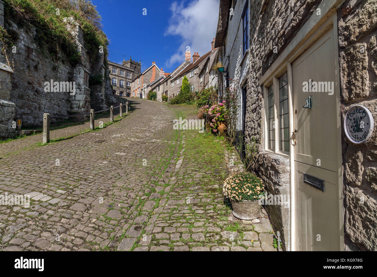 Shaftesbury houses in Dorset Stock Photo Alamy