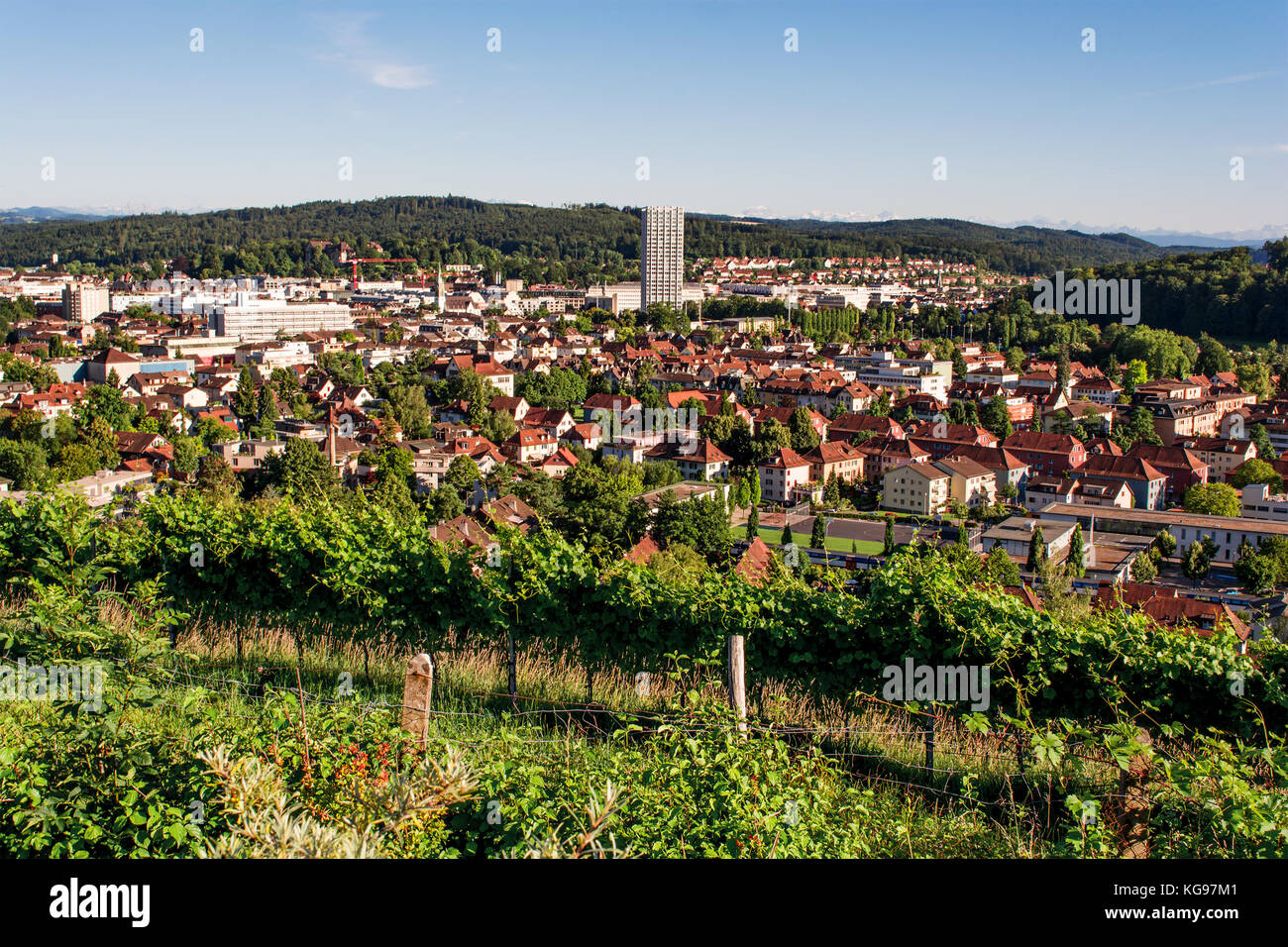 Cityscape of Winterthur (Switzerland) Stock Photo
