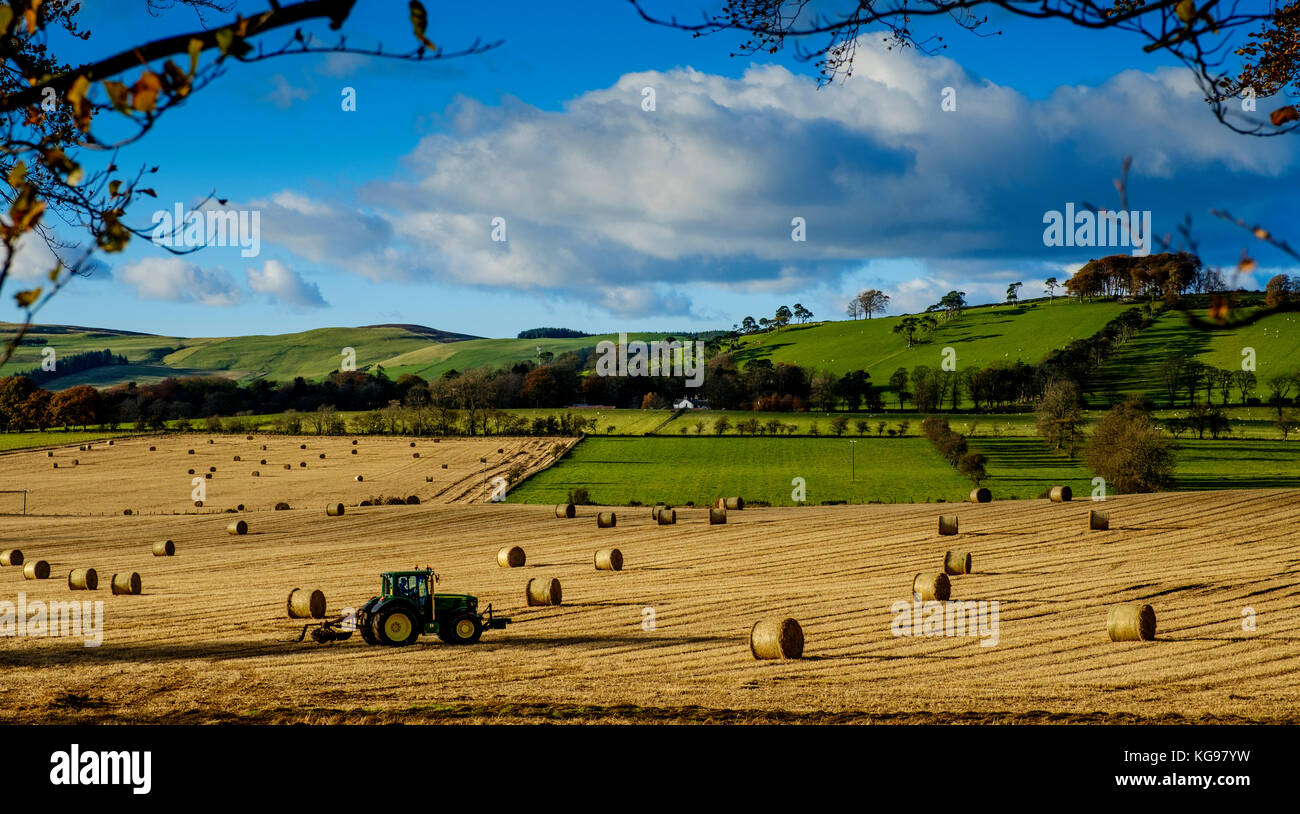 Autumn light in the Scottish Borders near Broughton Stock Photo Alamy