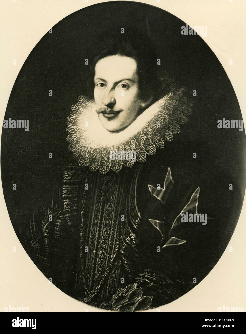 Portrait of Grand duke Cosimo II de' Medici, painting by Sustermans Stock Photo
